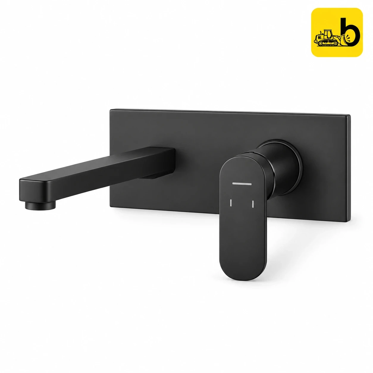 Johnson Bathware Platino Single Lever Wall Mounted Basin Mixer Upper Trim - L0166PMB - Matte Black