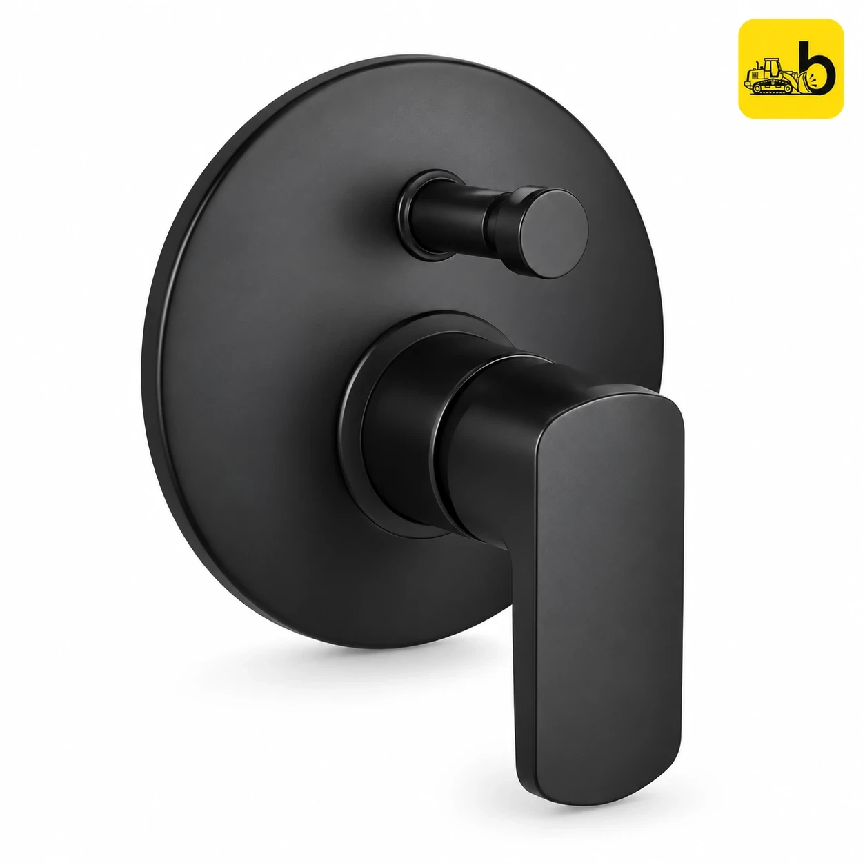 Johnson Bathware Platino Single Lever Concealed Diverter 45 mm Hi Flow Upper Trim - L0178PMB - Matte Black