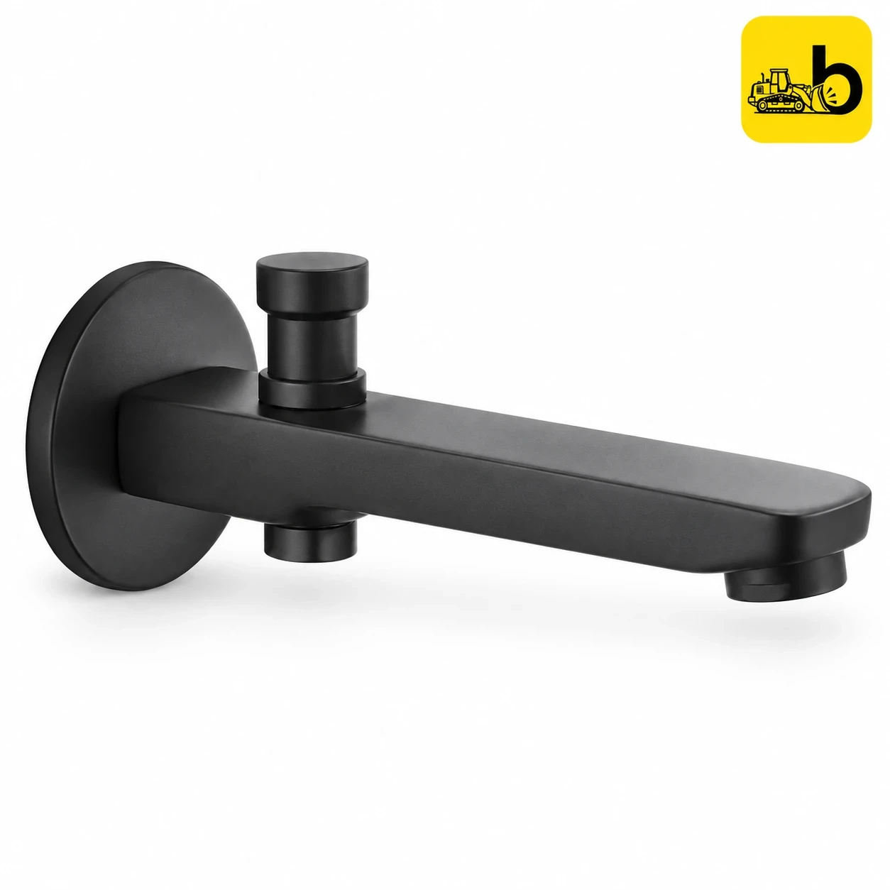 Johnson Bathware Platino Bathtub Button Spout - L0129PMB - Matte Black