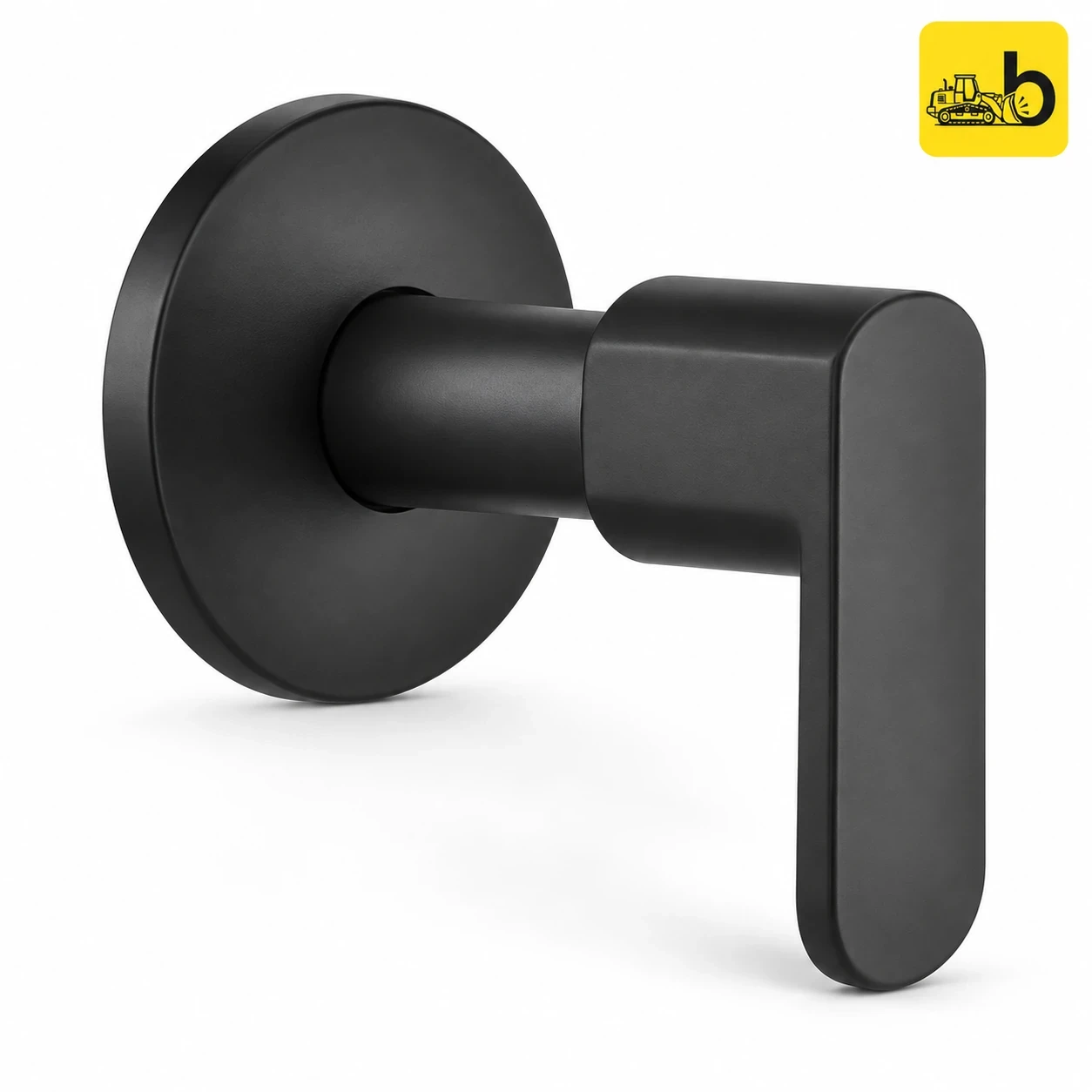 Johnson Bathware Platino Concealed Stop Cock 15 mm Trim and Body - L0113PMB - Matte Black