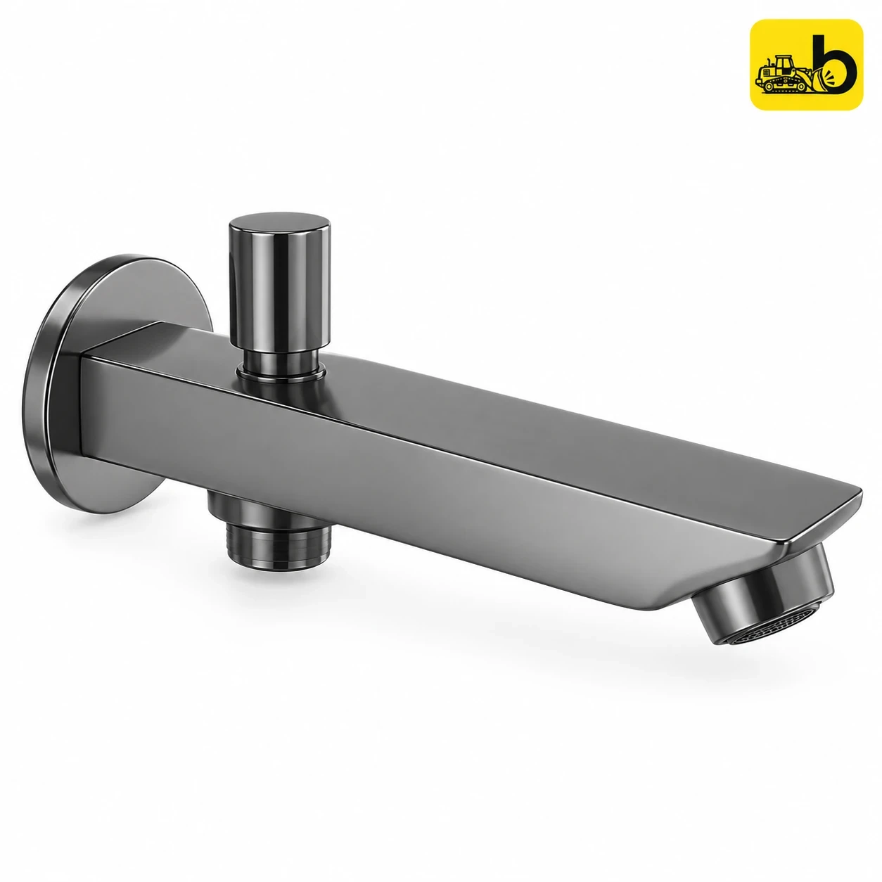 Johnson Bathware Allure Bathtub Button Spout - L0329PGM - Gun Metal