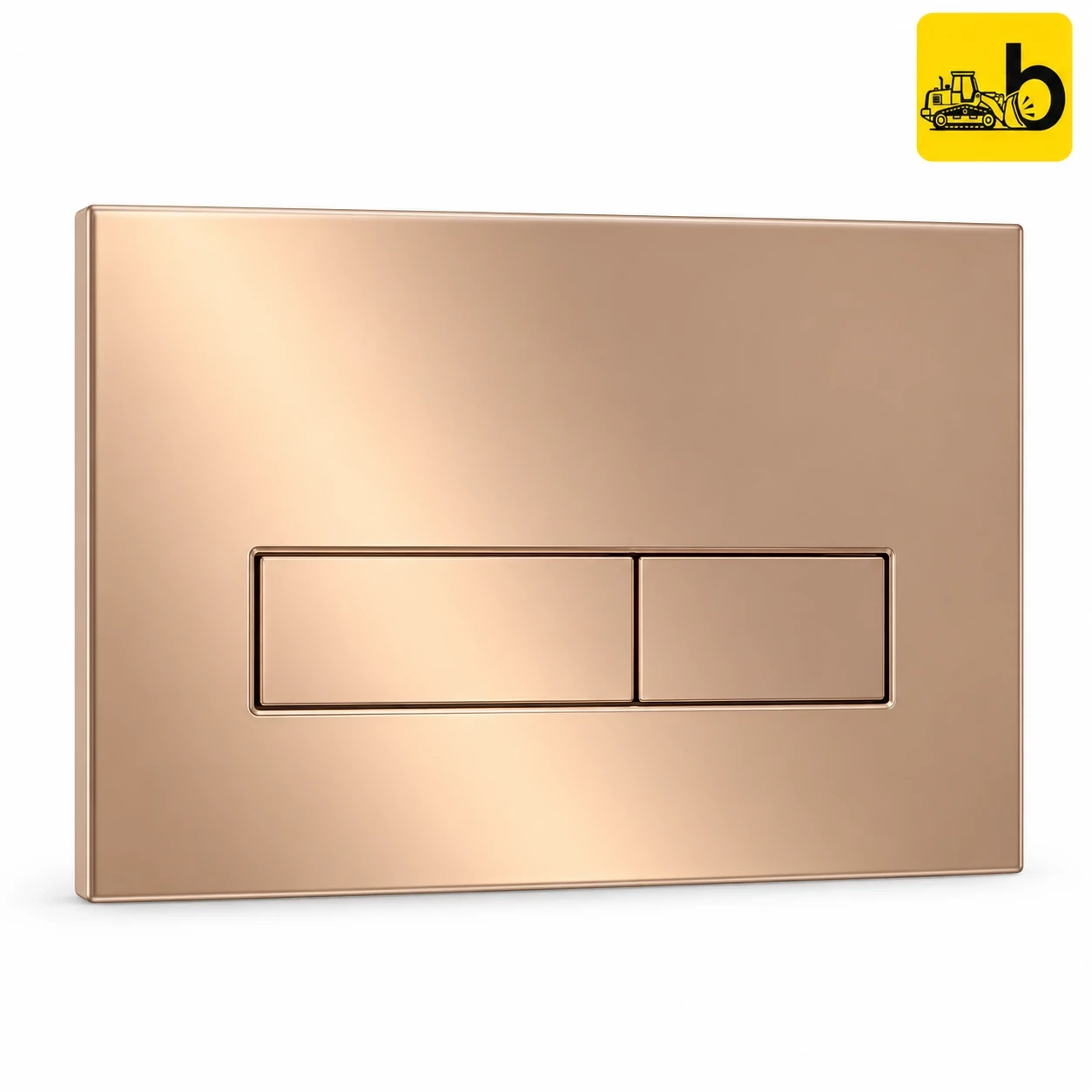 Johnson Bathware AQUA Push Plate Square - LS0050PRG - Rose Gold