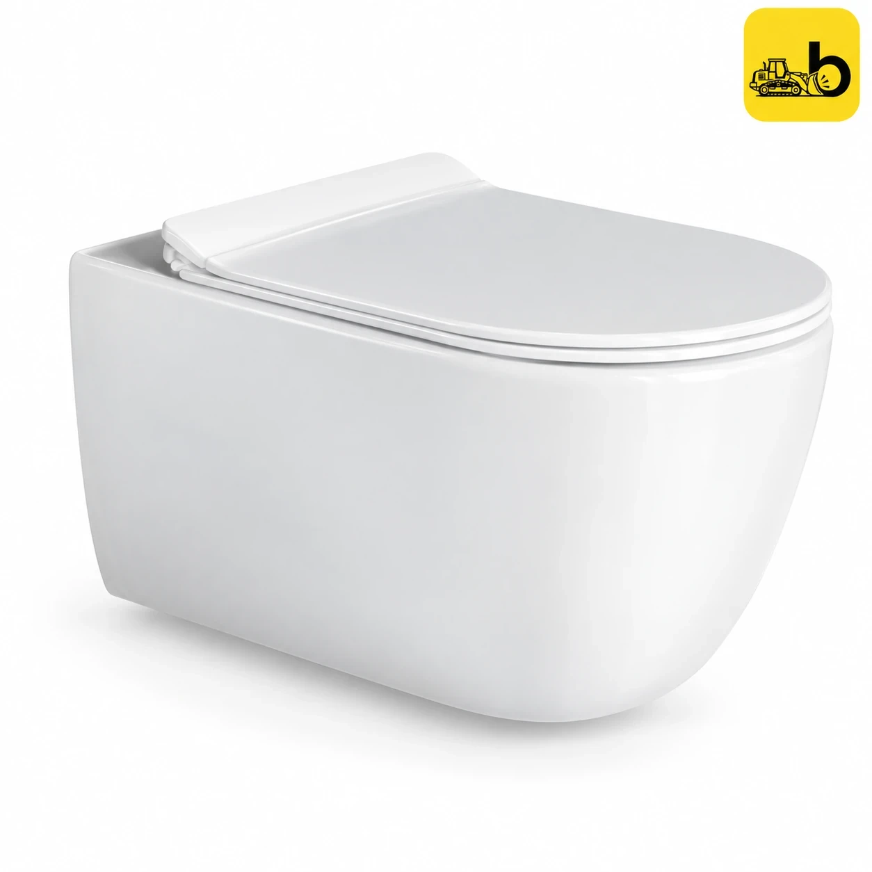 Johnson Bathware Canto Wall Hung Toilet with UF Seat Cover - L0664ACTRU - White