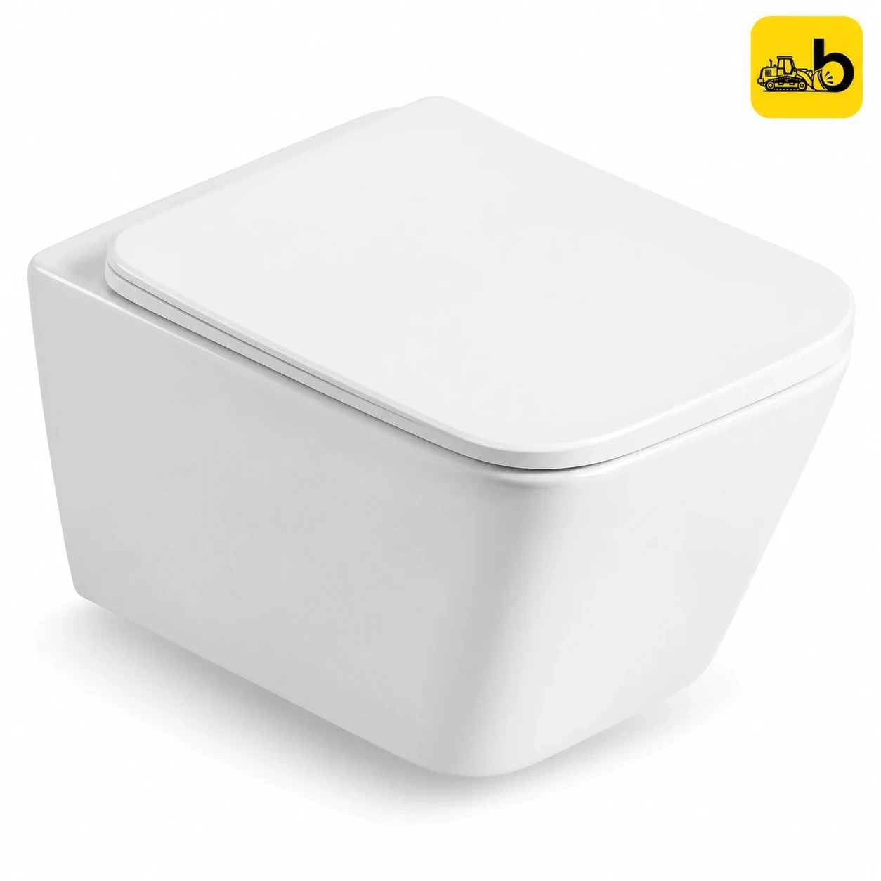 Johnson Bathware Orion Wall Hung Toilet with UF Seat Cover - L0664AOTRU - White