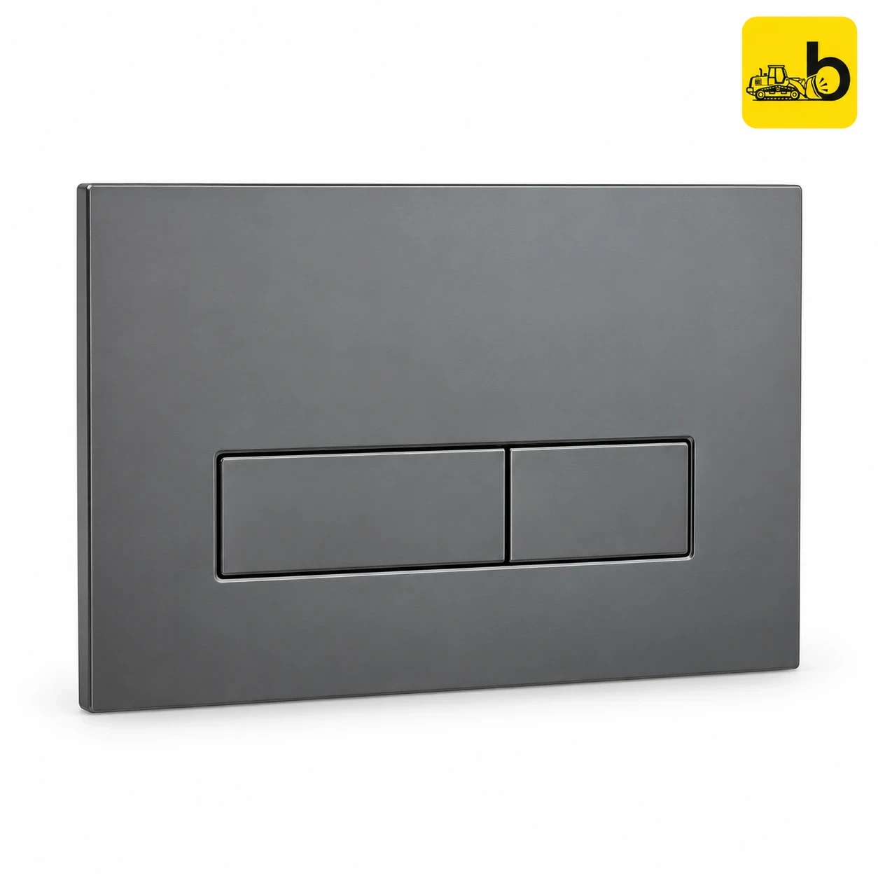 Johnson Bathware AQUA Push Plate Square - LS0050PGM - Gun Metal