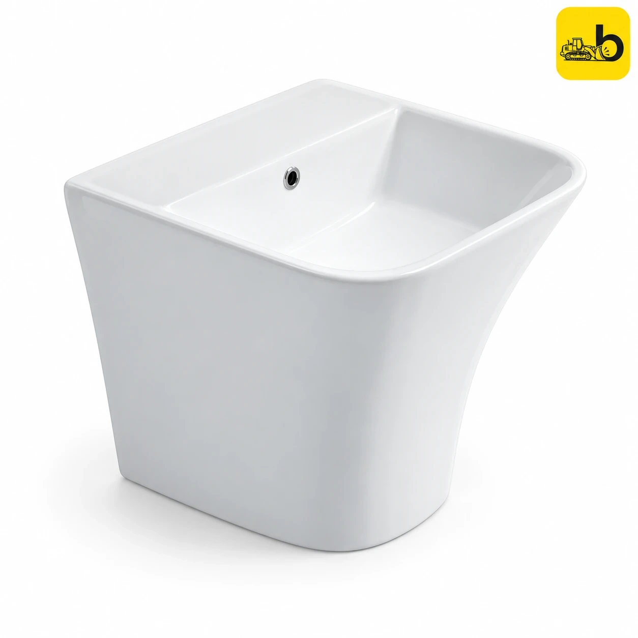Johnson Bathware Glamour Integrated Basin - L0115PW0300 - White