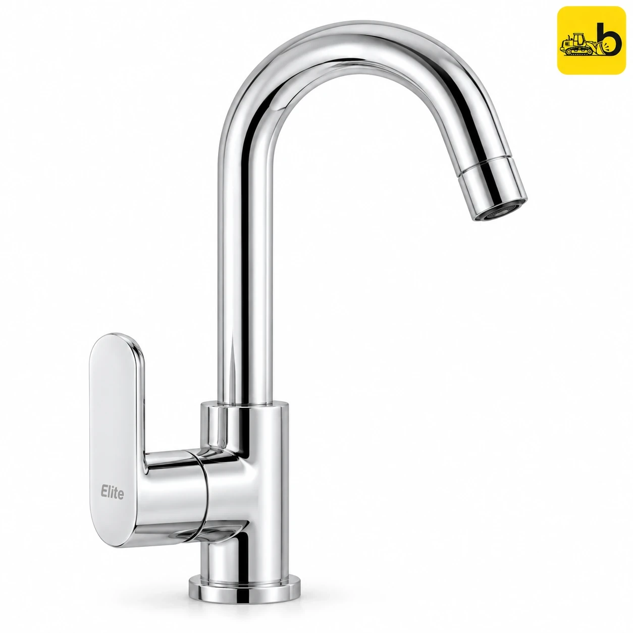 Johnson Bathware Elite 3000 Swan Neck Pillar Cock - T2604C3B - Chrome