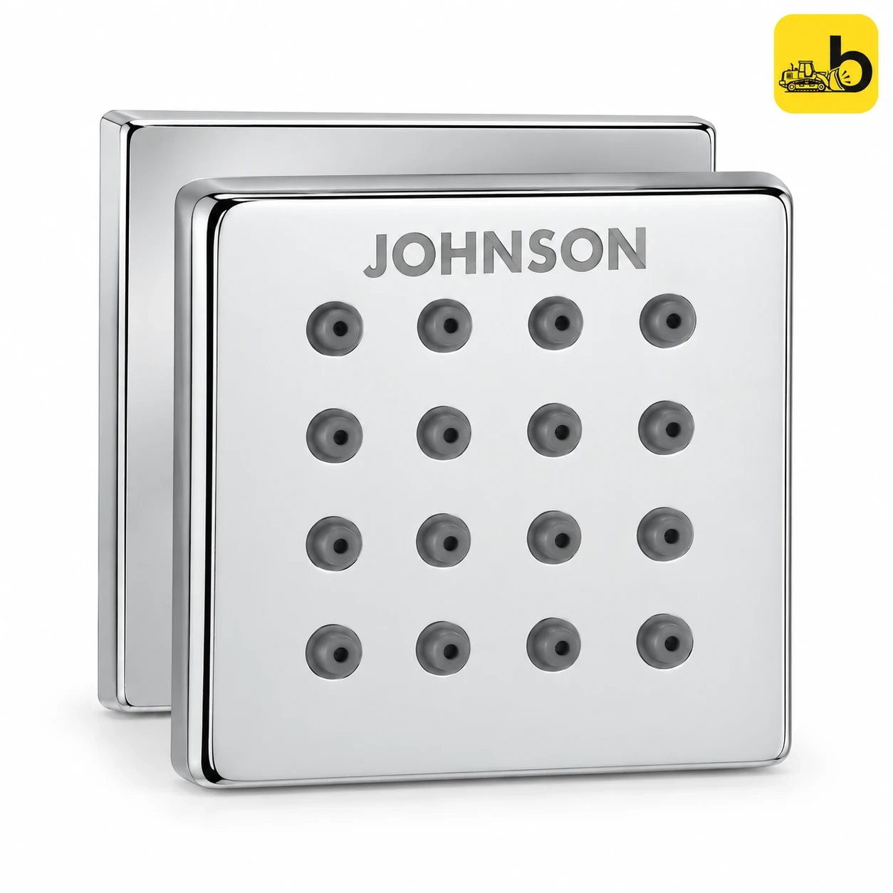 Johnson Bathware Elite Square Body Jet 50mm - S0051SC - Chrome