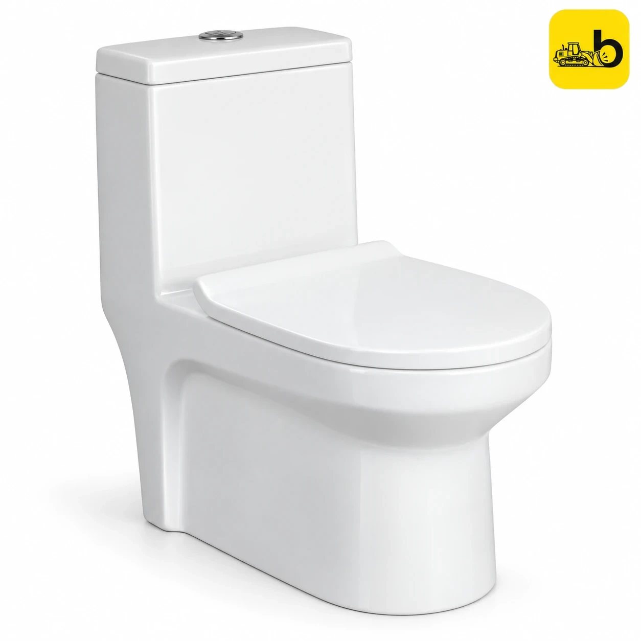 Johnson Bathware Omni Toro (P180mm) One Piece Toilet - P7508PW0103 - White