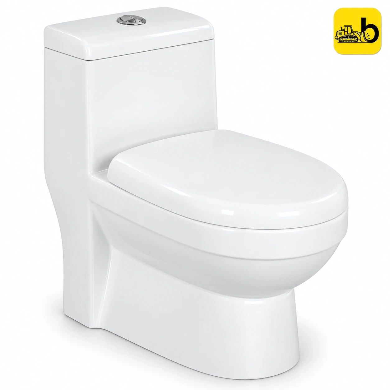 Johnson Bathware Omni Eco Flush New (S300mm) One Piece Toilet - P2207PW0104 - White