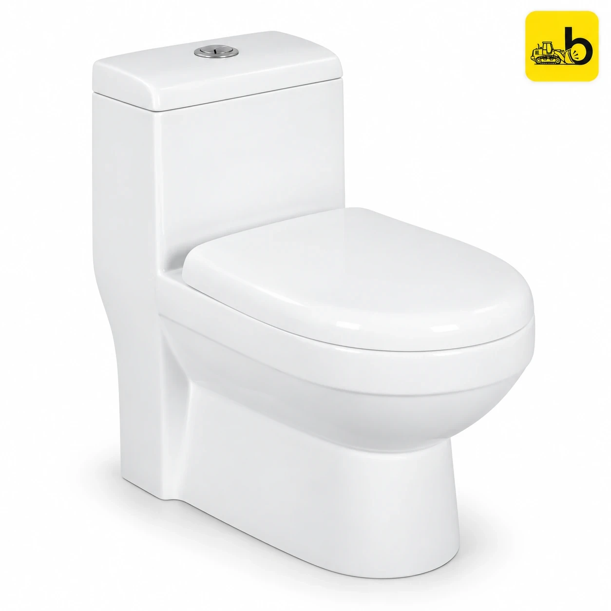 Johnson Bathware Omni Eco Flush New (S110mm) One Piece Toilet - P2207PW0101 - White