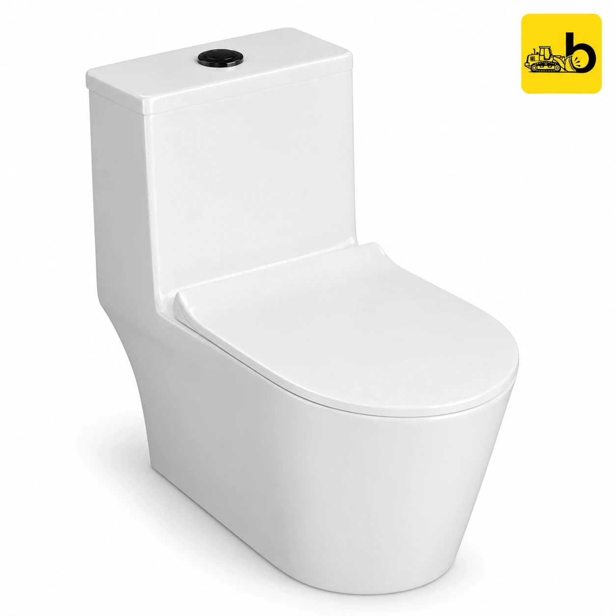 Johnson Bathware Omni Lucent (S220mm) One Piece Toilet - PR107PW0103 - White