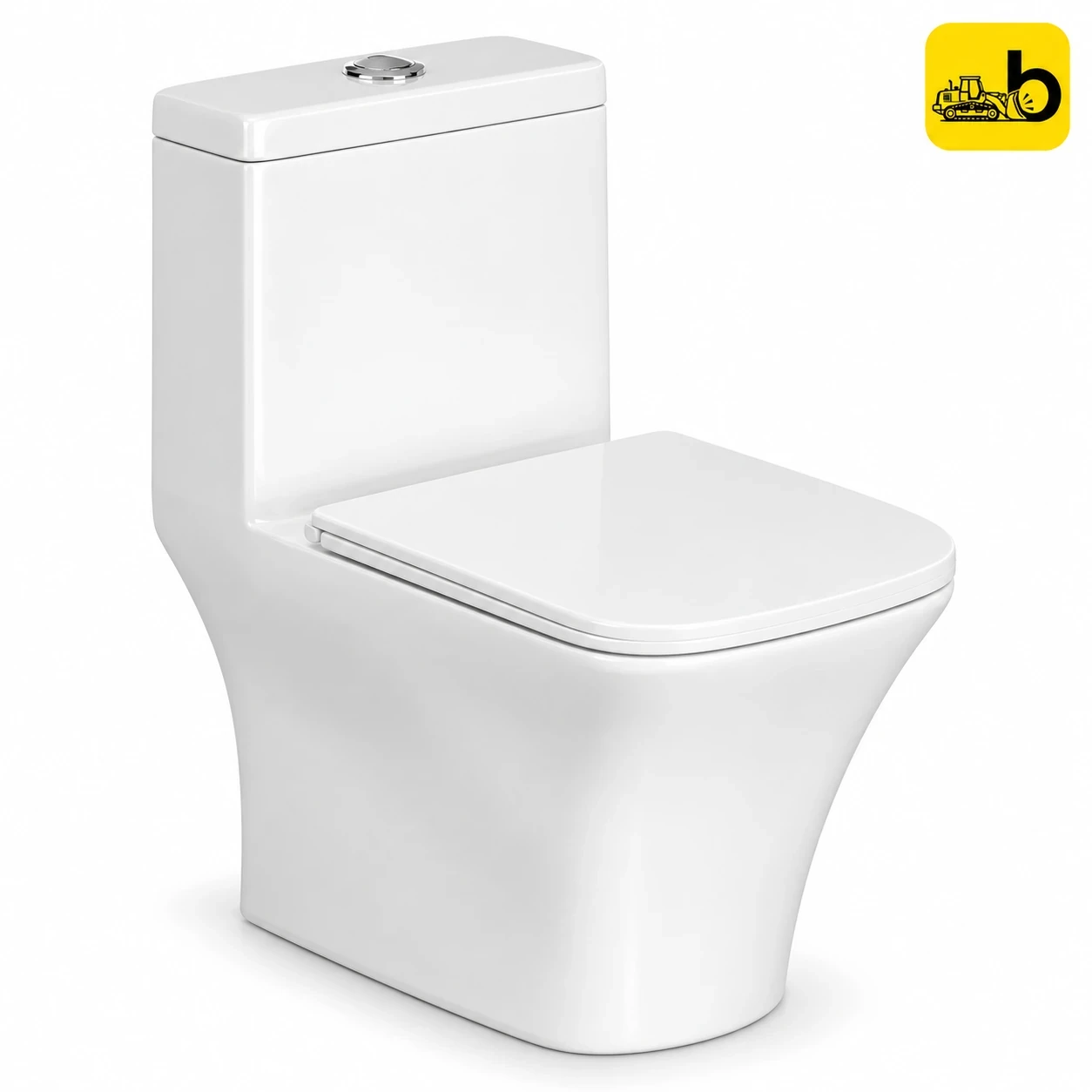 Johnson Bathware Omni Toren (S220mm) One Piece Toilet - PV107PW0104 - White