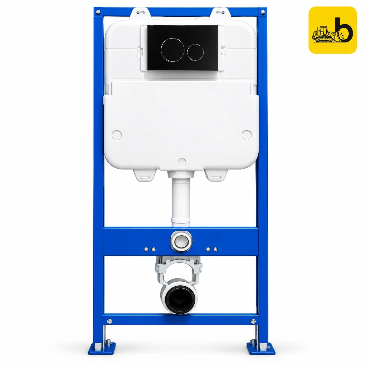 Johnson Bathware Oasis Mechanical Concealed Cistern with Full Frame - L0931FPC0000 - White