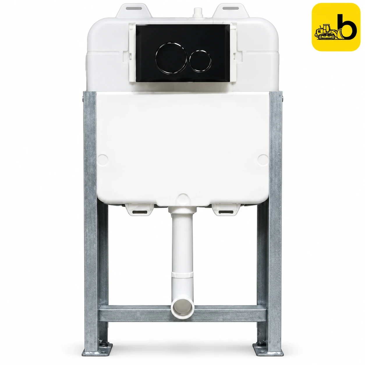 Johnson Bathware Oasis Mechanical Concealed Cistern with Half Frame - L0931HPC0000 - White