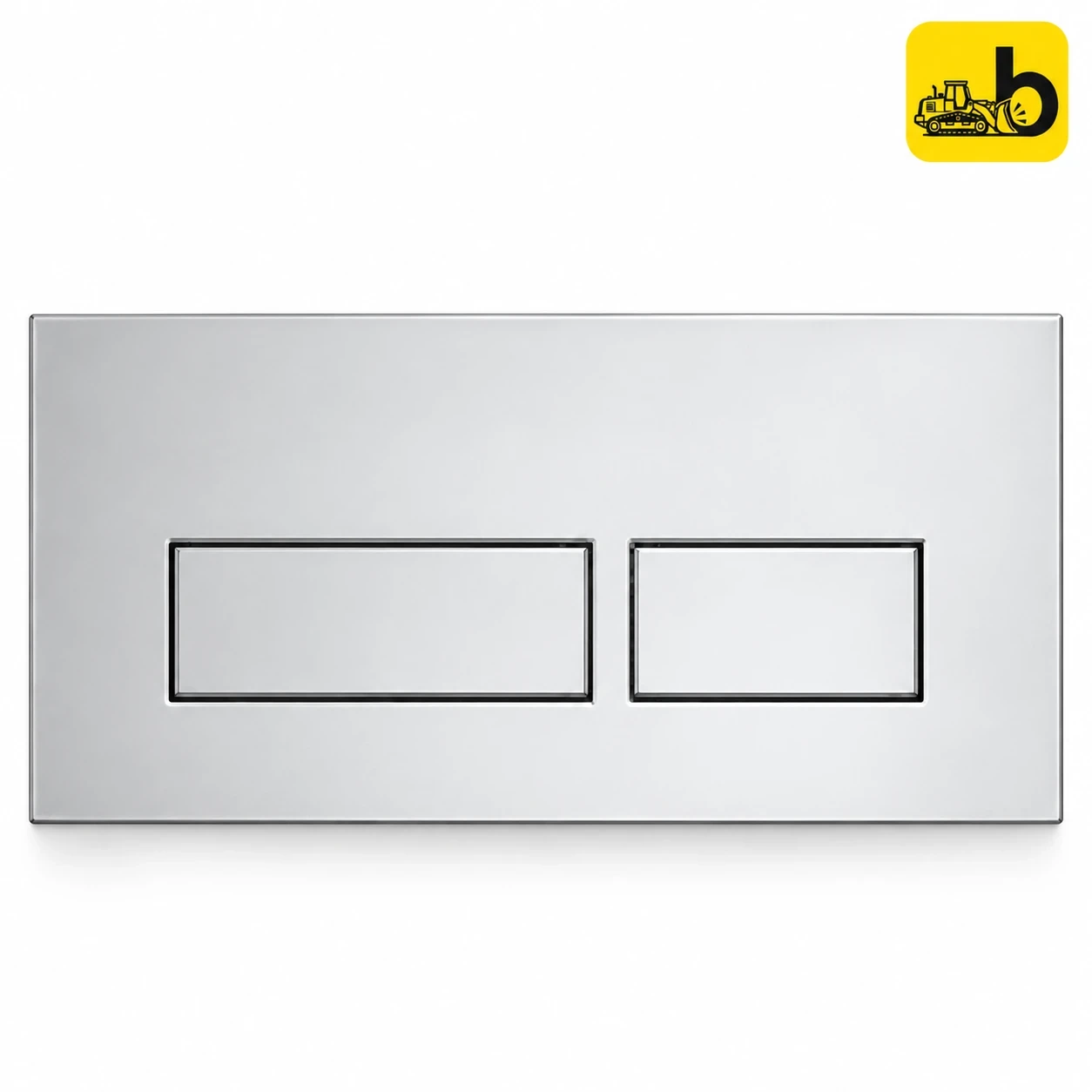 Johnson Bathware Oasis Square Push Plate - L0932REPC000 - Chrome