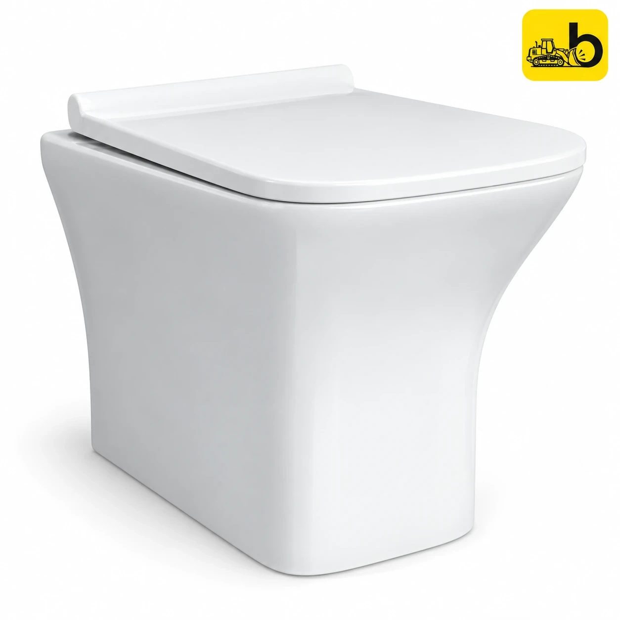 Johnson Bathware ELEGANCE BACK TO WALL With Slim Soft Close Seat Cover (P180mm) - P6171APW0204 - White