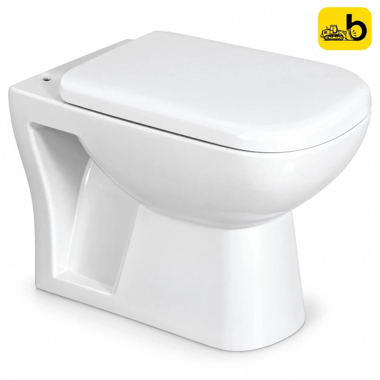 Johnson Bathware FUSION BACK TO WALL With Slim Soft Close Seat Cover (P180mm) - G4571APW0203 - White