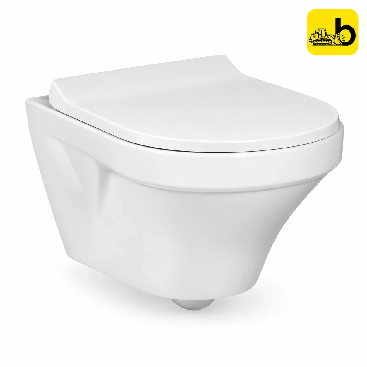 Johnson Bathware Dalena Wall Hung Toilet with Seat Cover - P4264APW0101 - White