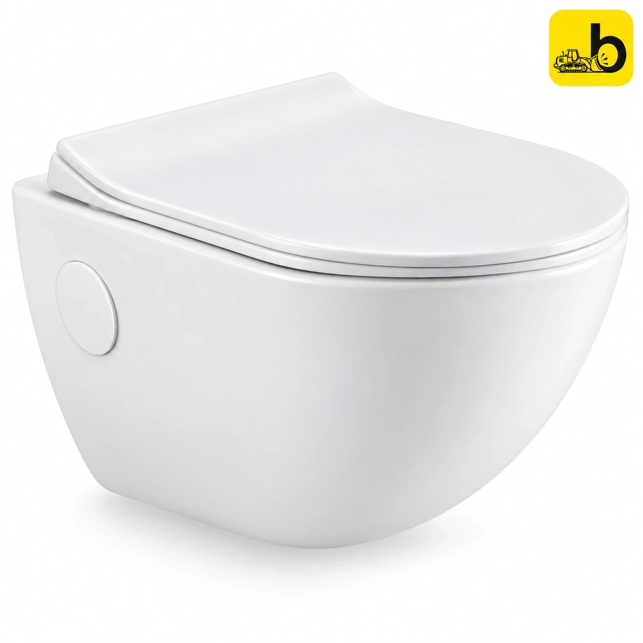 Johnson Bathware Ruby Arc Wall Hung Toilet with Seat Cover - P0415APW0203 - White