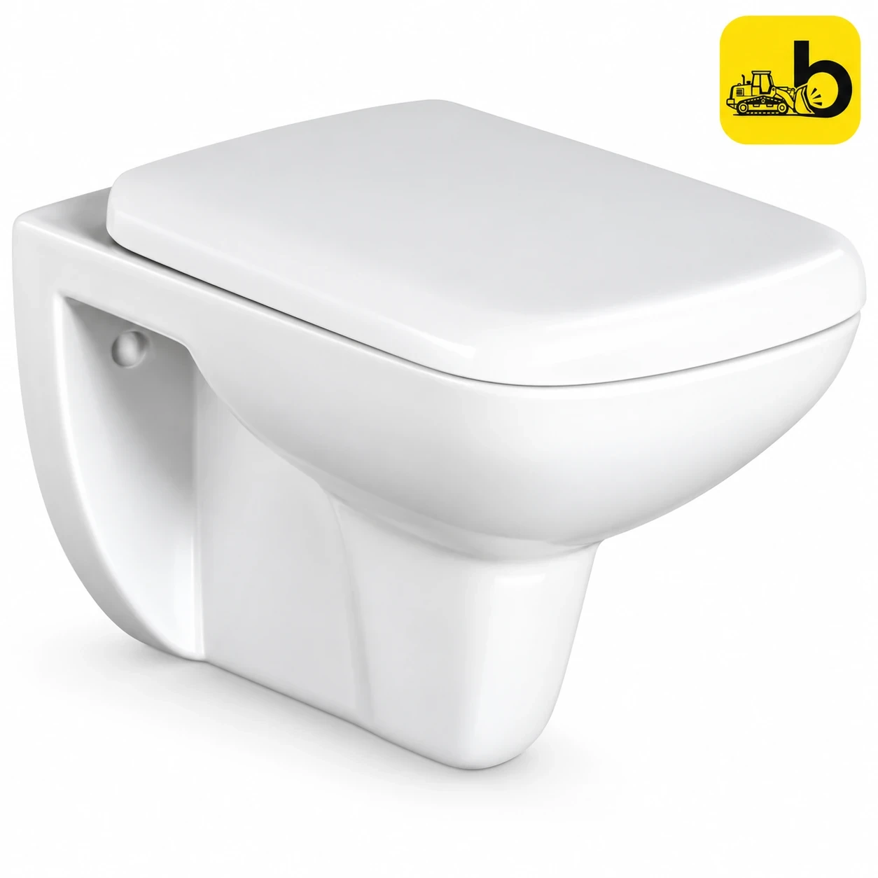 Johnson Bathware Fusion Wall Hung Toilet with Seat Cover - G4564APW0000 - White