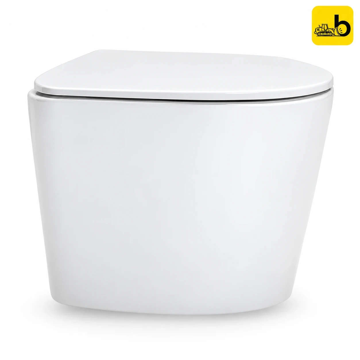Johnson Bathware Aldo Nxt Wall Hung Toilet with Slim UF Seat and Fixing Kit - P9664APW0004 - White
