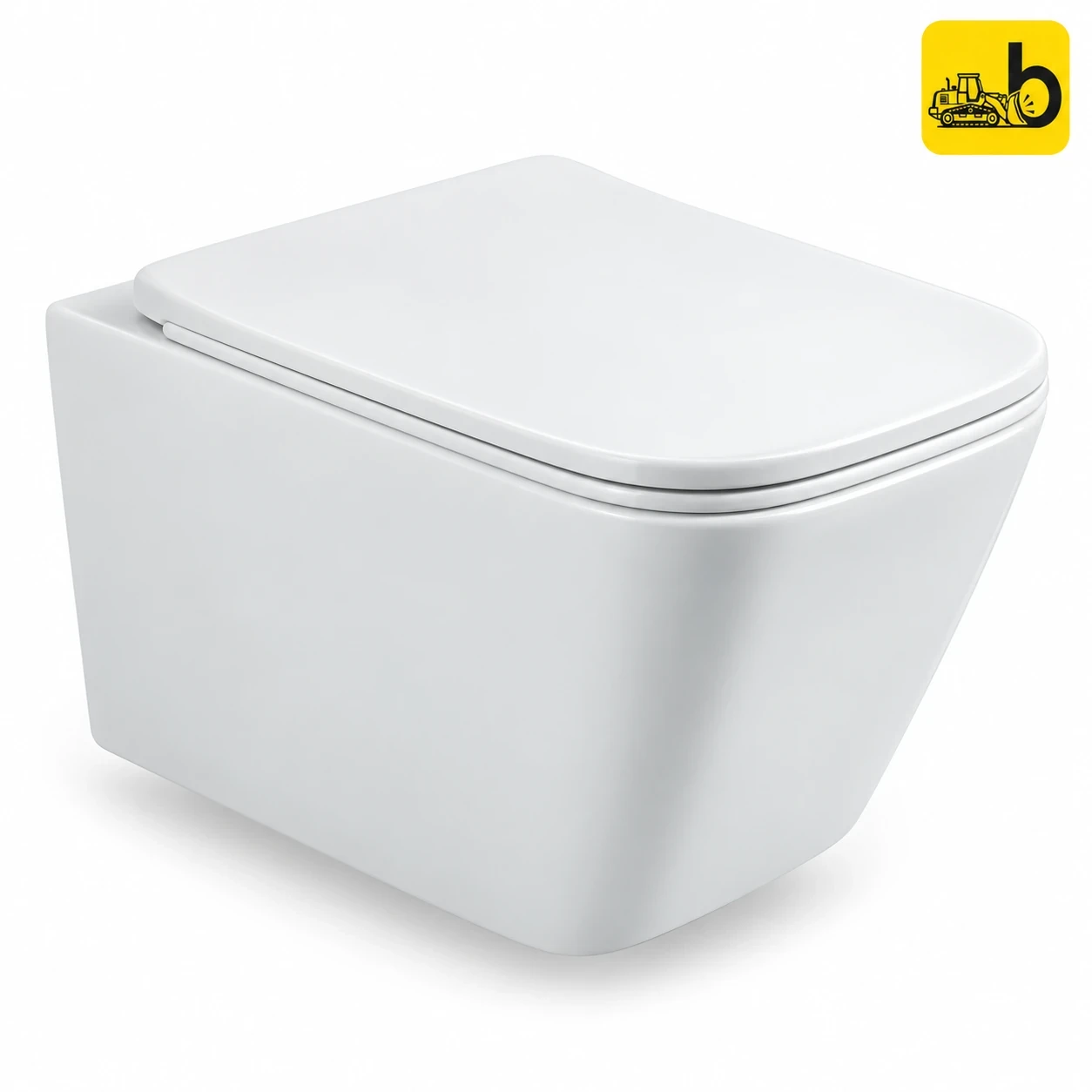 Johnson Bathware Aqua Wall Hung Toilet with UF Seat Cover - P8264APW0303 - White