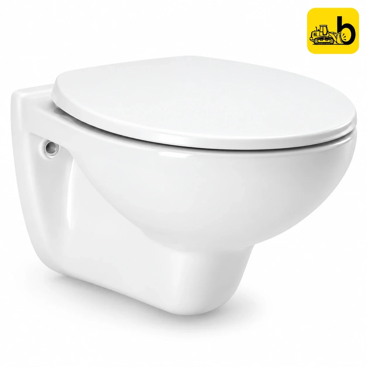 Johnson Bathware Ruby Nxt Rimless Wall Hung Toilet with Seat Cover - P0464ANPW03 - White