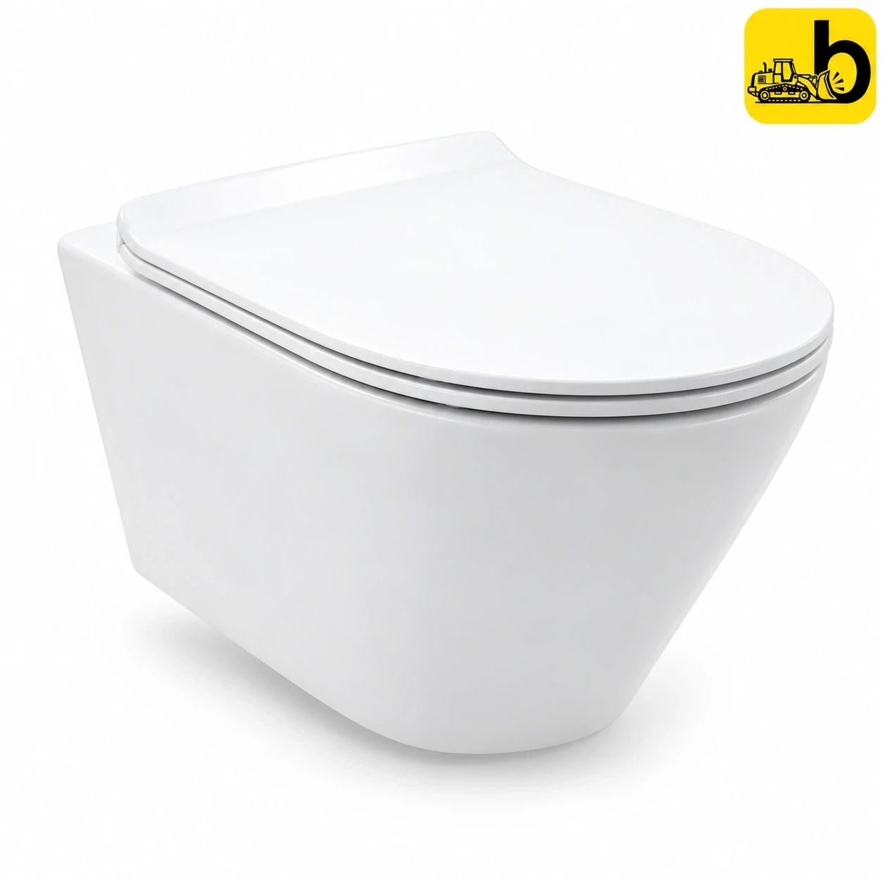 Johnson Bathware Paradise Wall Hung Toilet with PP Soft Close Seat Cover - PI164APW0303 - White
