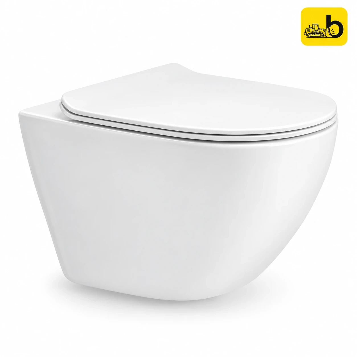 Johnson Bathware Varen Wall Hung Toilet with UF Seat Cover - PH264APW0201 - White