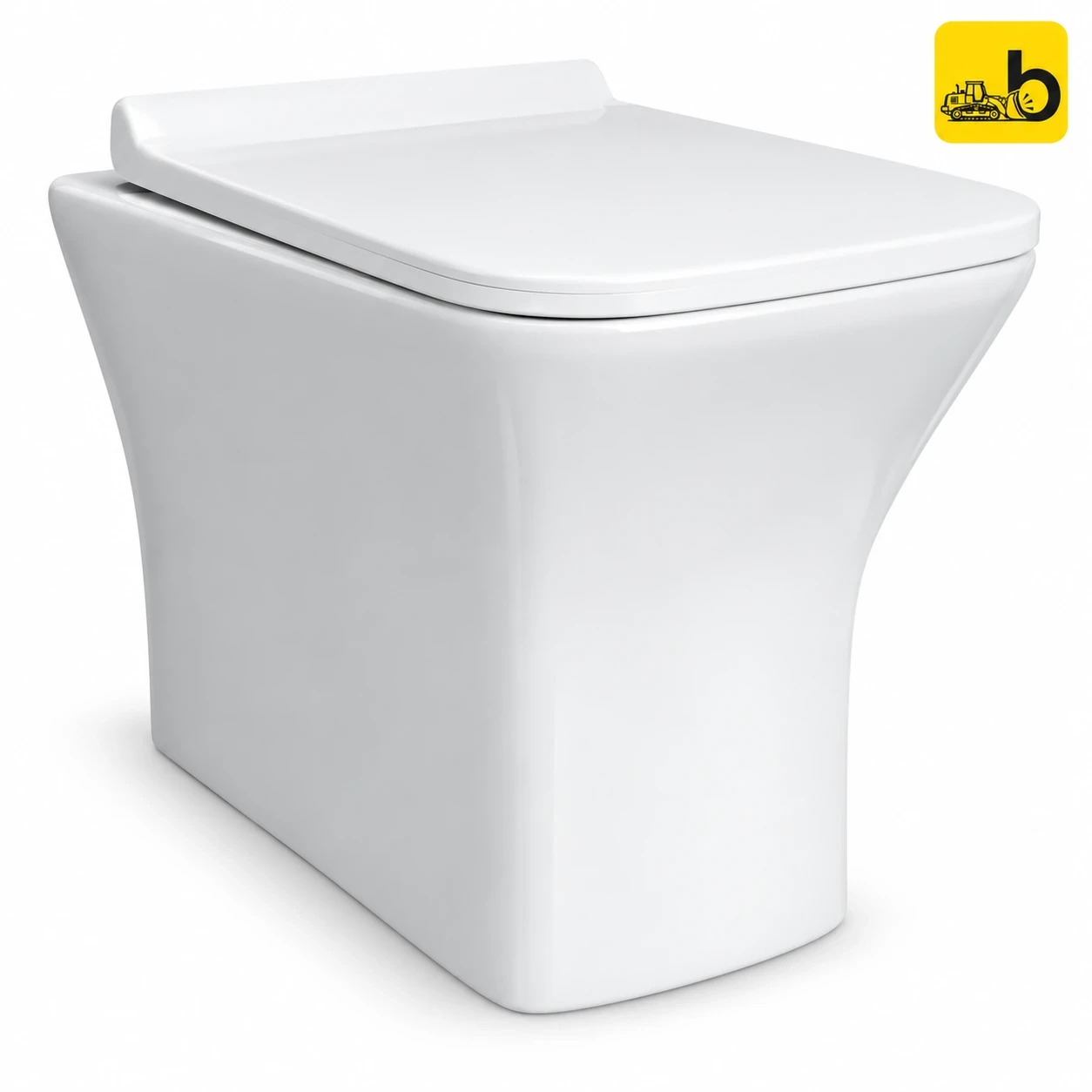Johnson Bathware ELEGANCE BACK TO WALL With Slim Soft Close Seat Cover (S90mm) - P6172APW0104 - White