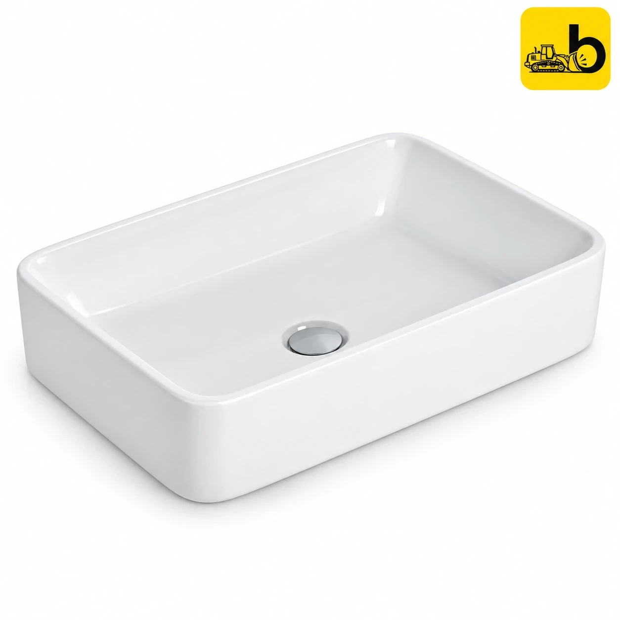 Johnson Bathware Platter Table Top Wash Basin - P0612PW0403 - White