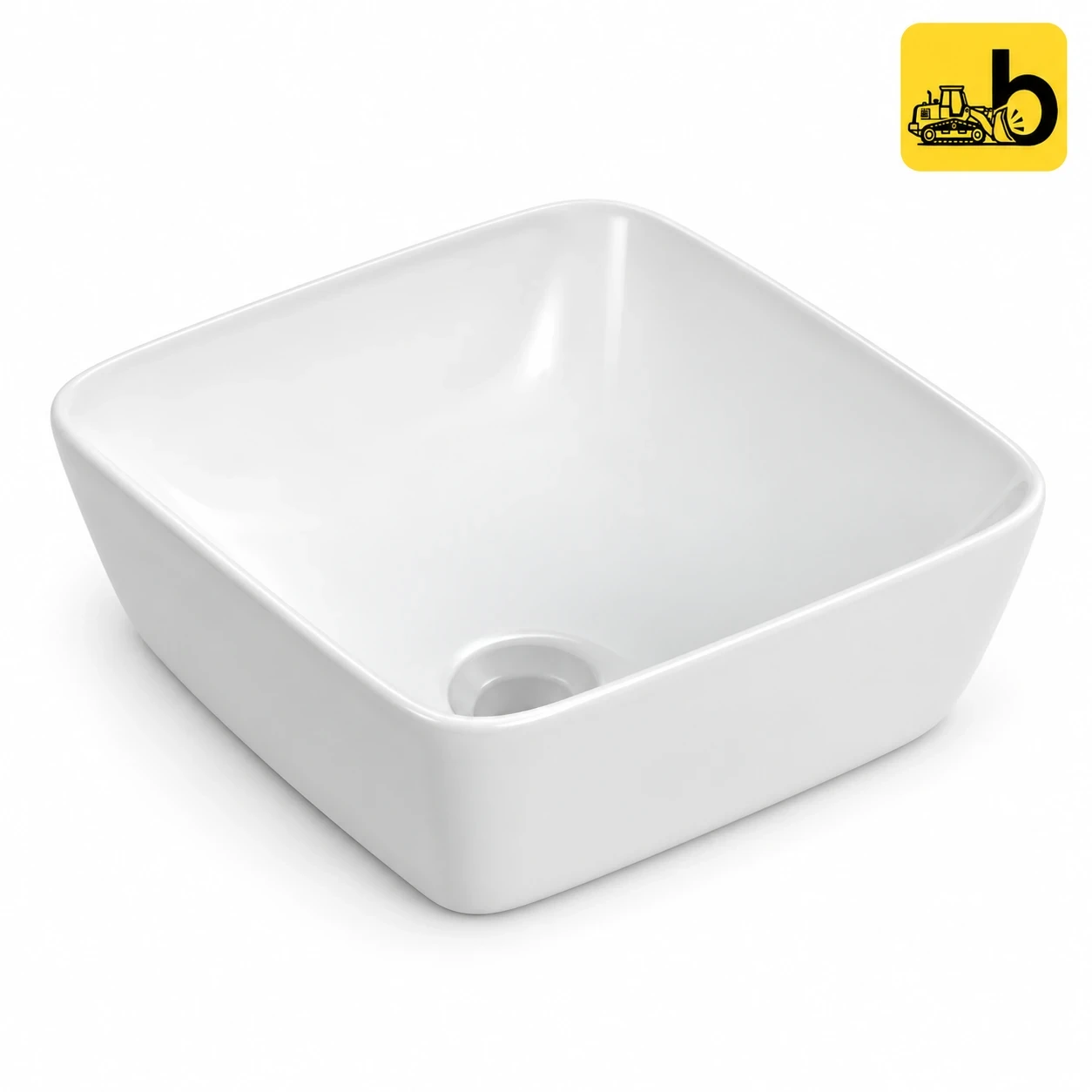 Johnson Bathware Eco Recta Table Top Wash Basin - P2212REPW0722 - White