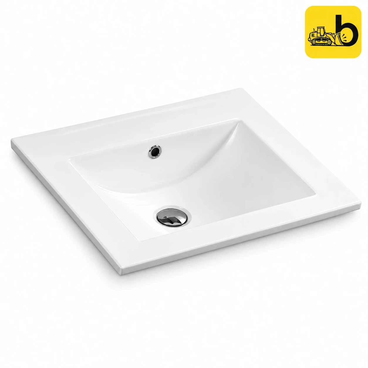 Johnson Bathware Grace Slim Vanity Basin - E5580PW0900 - White