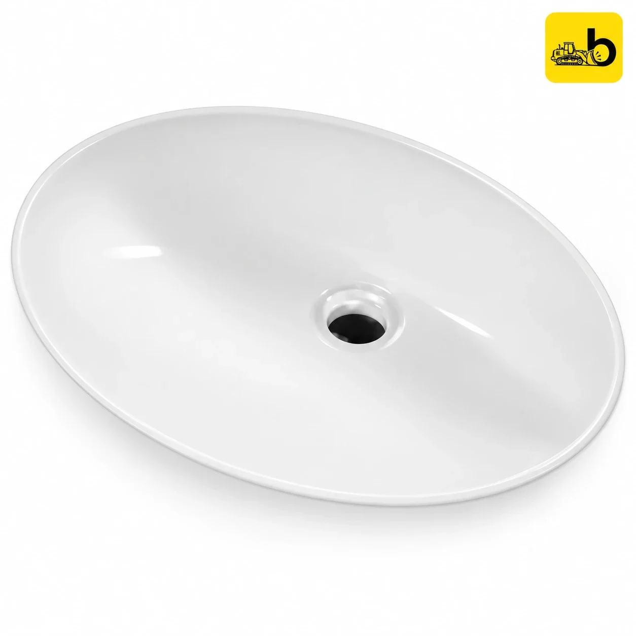 Johnson Bathware Cress Under Counter Wash Basin - P0813PW0301 - White