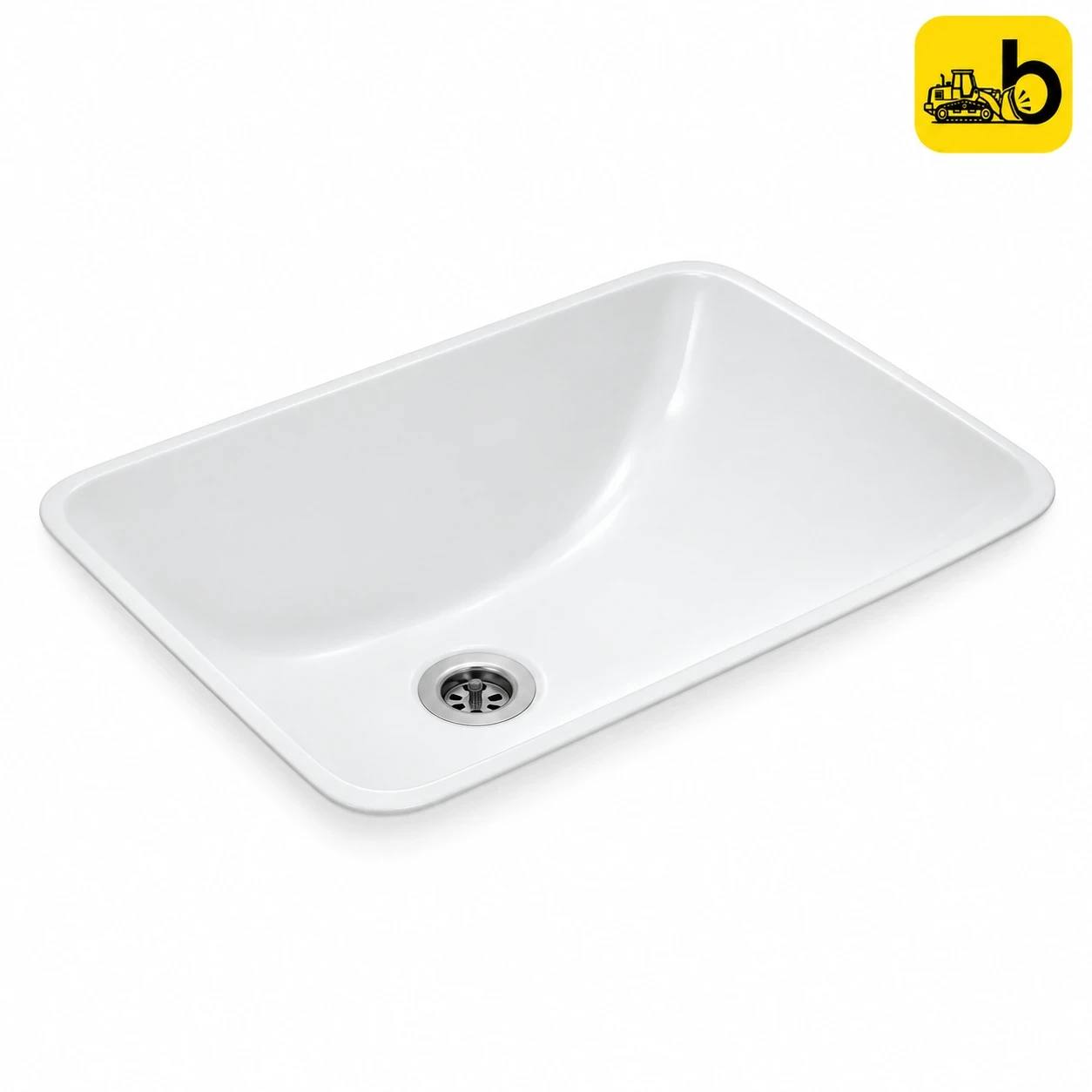 Johnson Bathware Ruby Under Counter Square Basin - P0413PW0003 - White