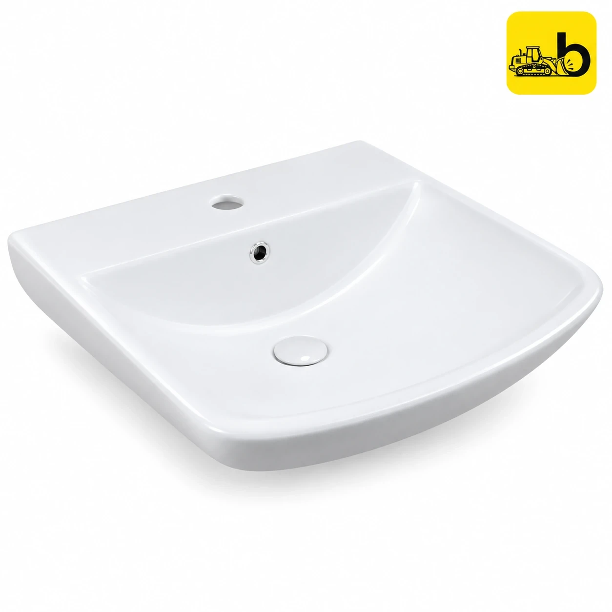 Johnson Bathware Greece Wall Hung Wash Basin - P0715PW0203 - White