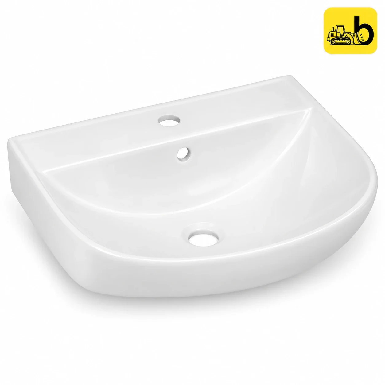 Johnson Bathware Daffodil Wall Hung Wash Basin - P1015PW0303 - White