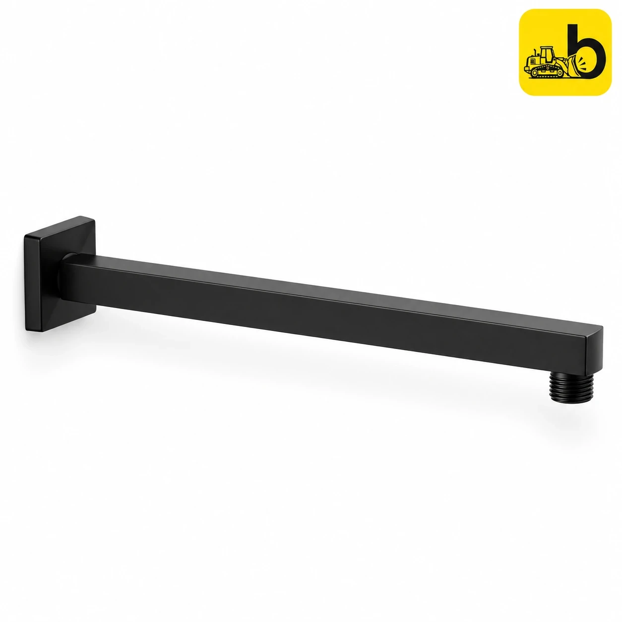 Johnson Bathware Elite Colours Rain Shower Matt Black | Shower Arm 450mm - LS0069SPMB - Matte Black