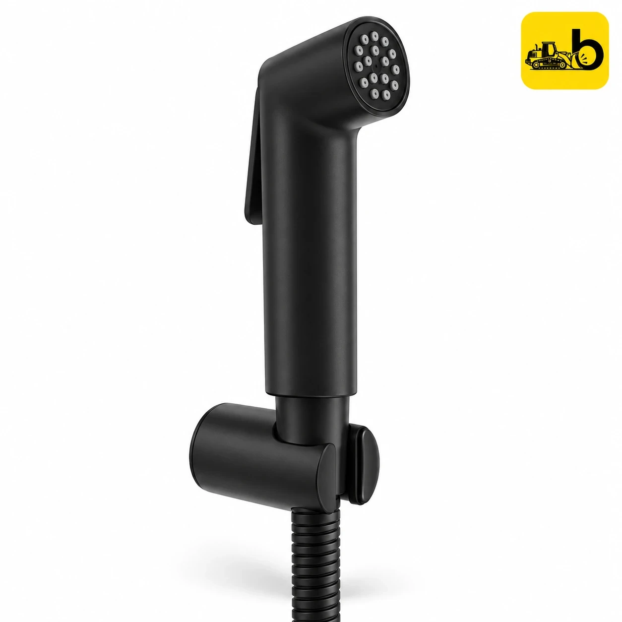 Johnson Bathware Elite Colours Health faucet, hose & hook Matt Black - LS0048PMB - Matte Black