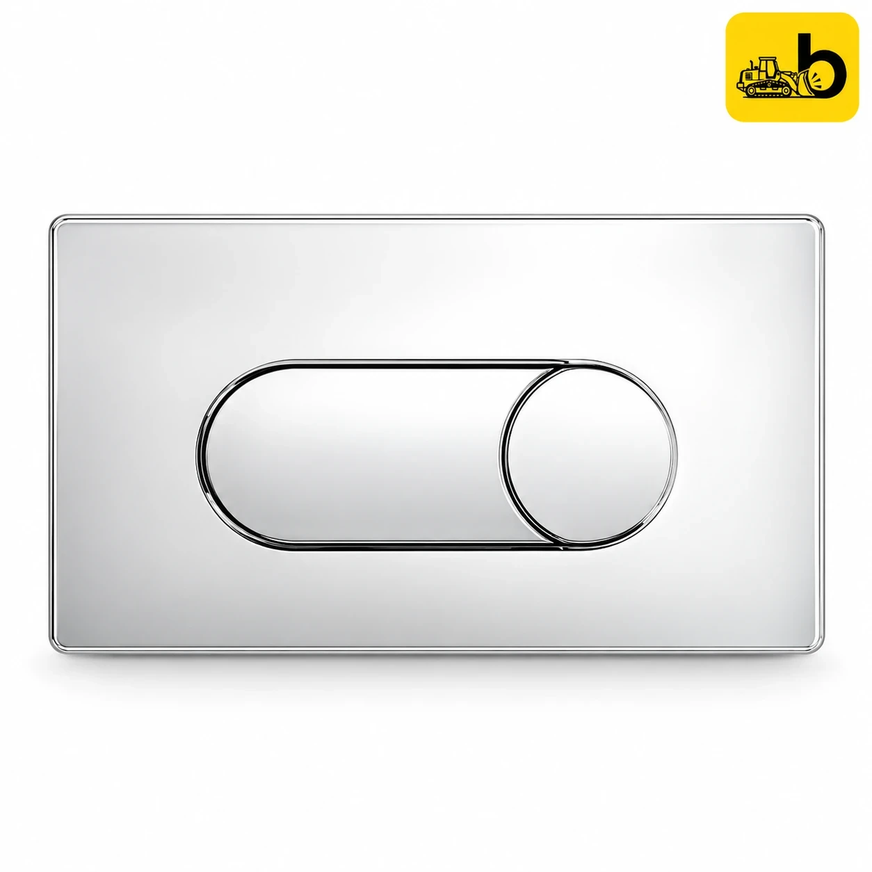 Johnson Bathware Aqua Push Plate Oval - Chrome - P8231P10000 - Chrome