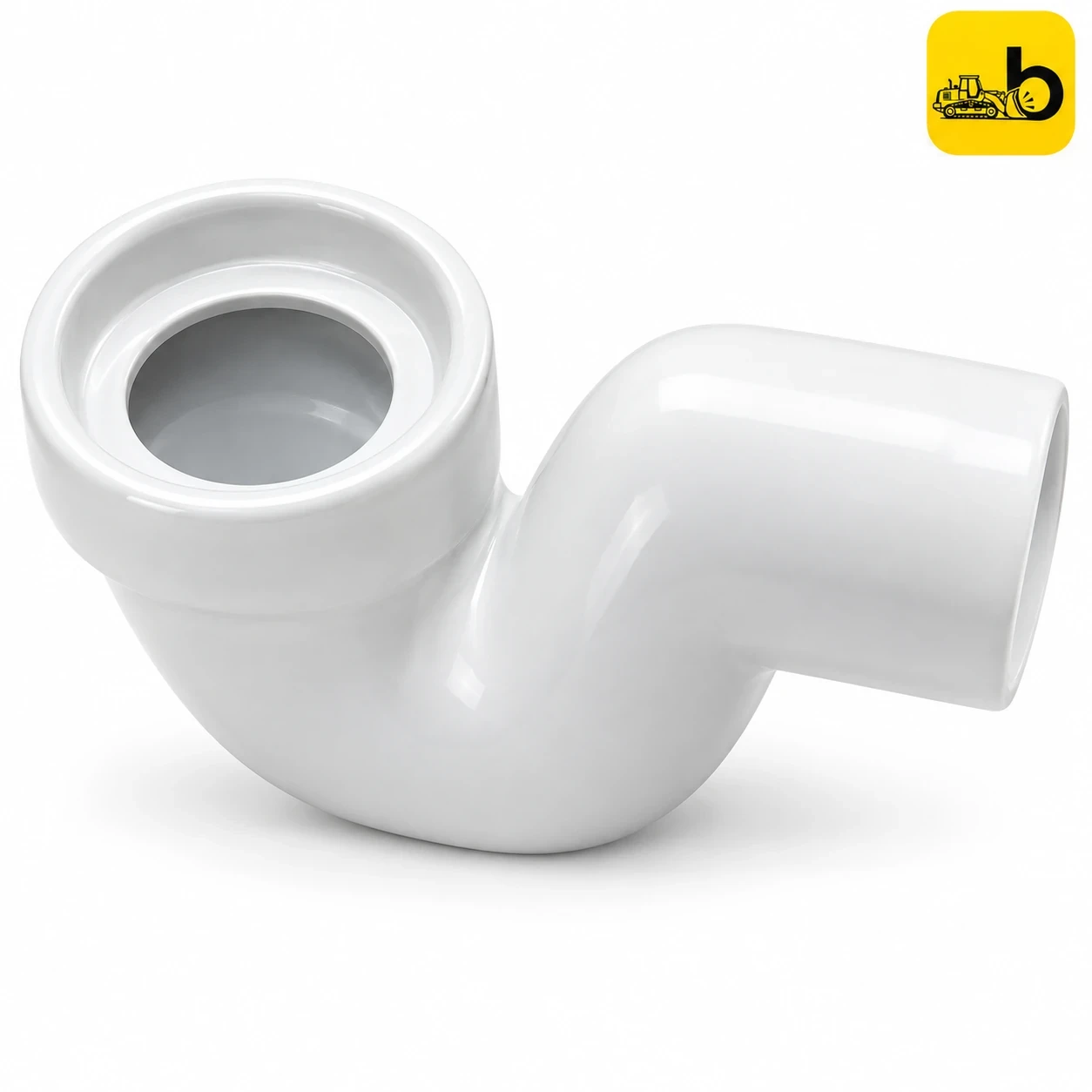 Johnson Bathware Ruby Ceramic Double Glaze P Trap Pack of 4 - P0444PW00DG - White