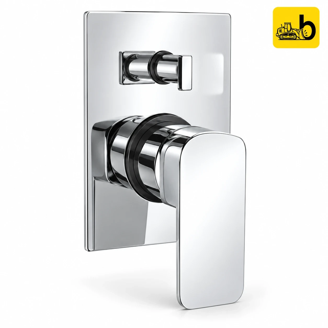 Johnson Bathware Cia Single Lever High Flow Concealed Diverter - Mirror Exposed Part - T7678CB - Chrome