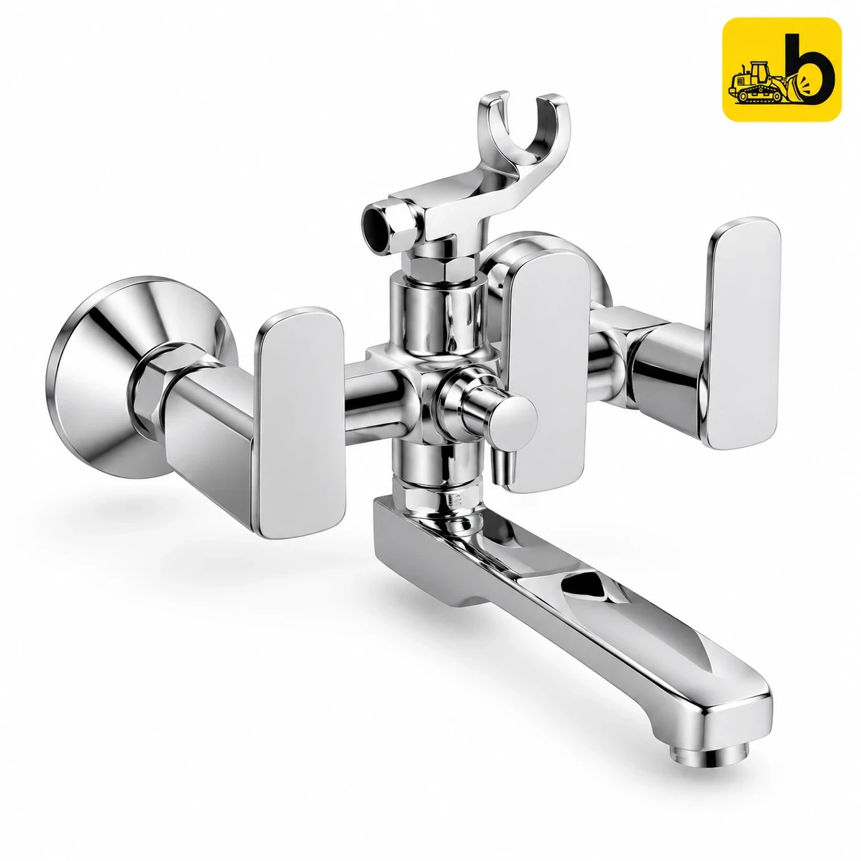 Johnson Bathware Cia Wall Mixer 2 In 1 with Crutch - T7622CB - Chrome