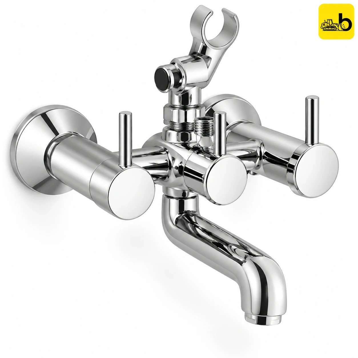 Johnson Bathware Delta Wall Mixer 2 in 1 with Crutch 7" CPH - T1322AC - Chrome