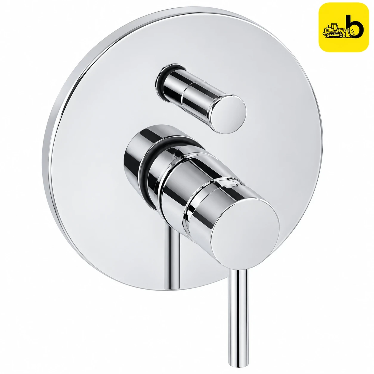 Johnson Bathware Delta Single Lever High Flow Concealed Diverter - Mirror Exposed Part - T1378C - Chrome