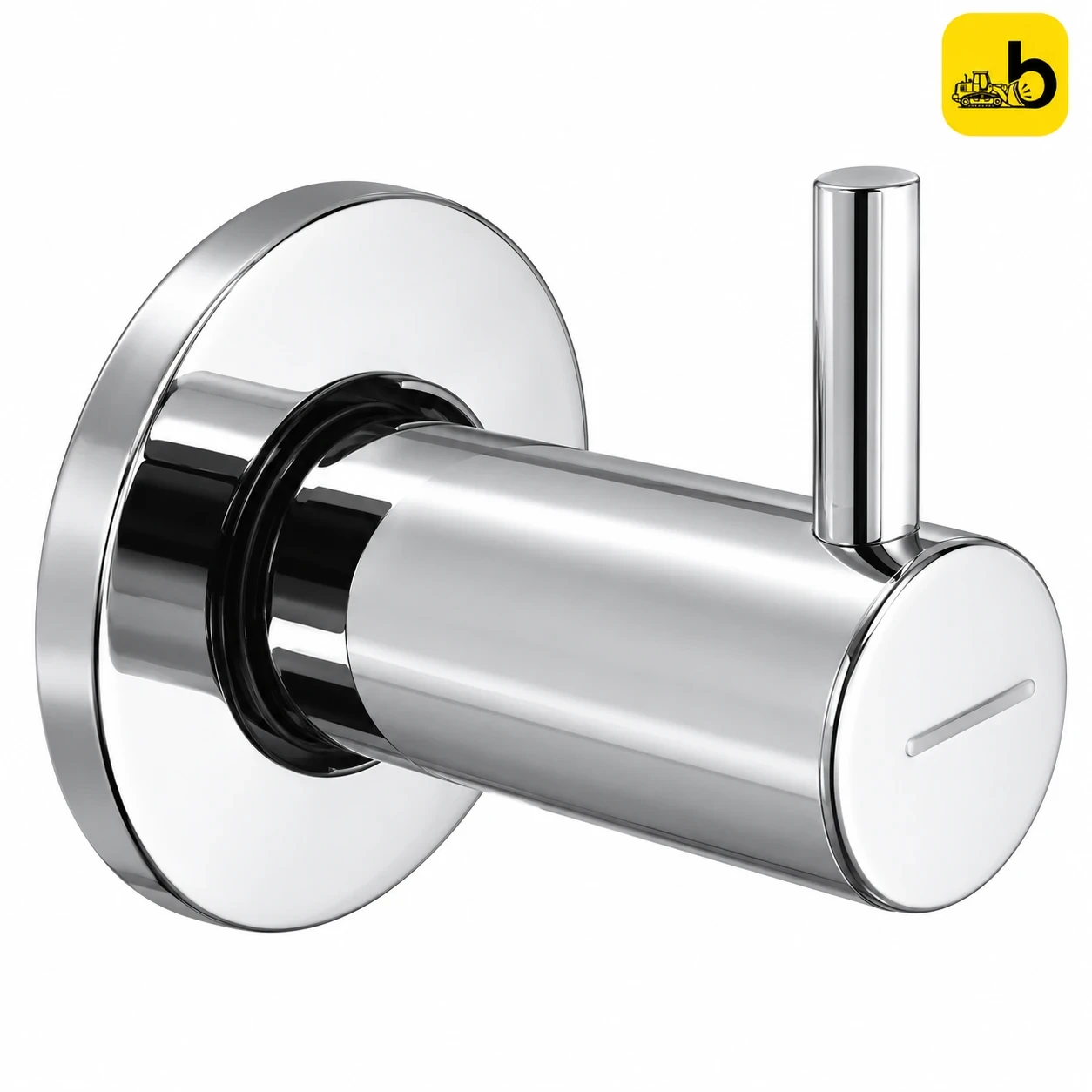 Johnson Bathware Delta Flush Cock 25mm with Body - T1316C - Chrome