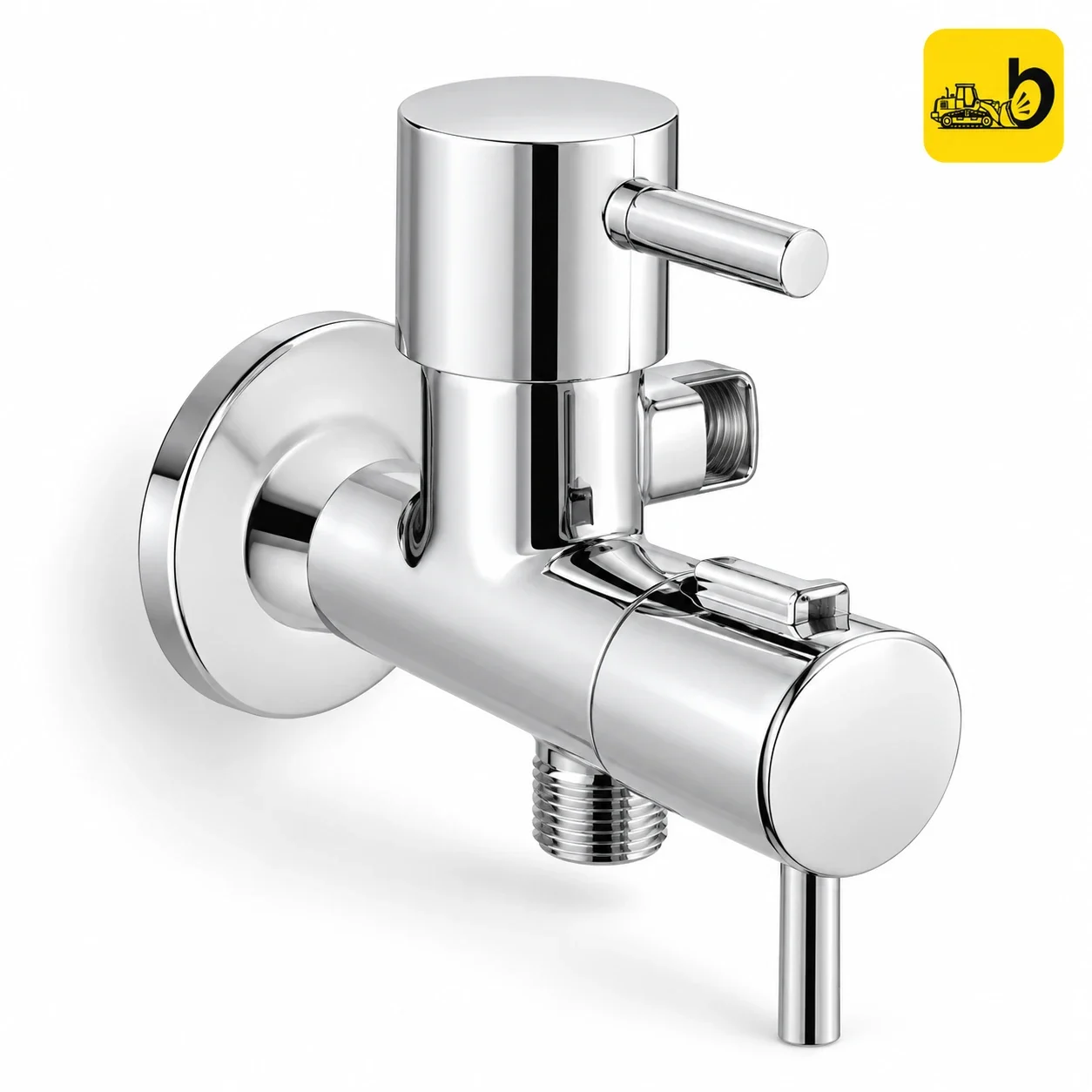 Johnson Bathware Delta 2 in 1 Angle Cock - T1312C - Chrome