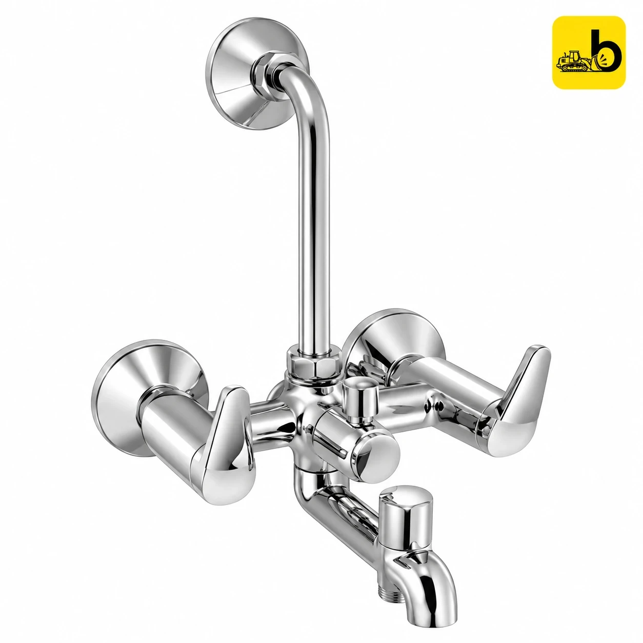 Johnson Bathware Sigma Wall Mixer 3 in 1 with Bend Pipe - T5323C - Chrome