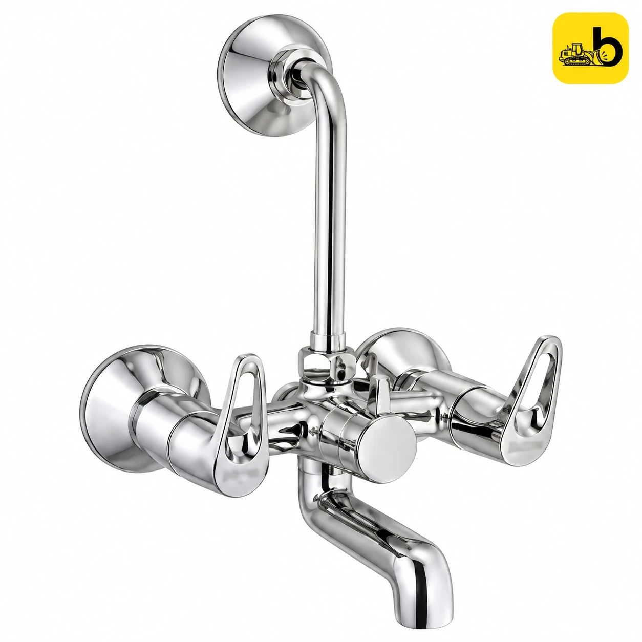 Johnson Bathware Sigma Wall Mixer 2 in 1 with Bend Pipe - T5321C - Chrome